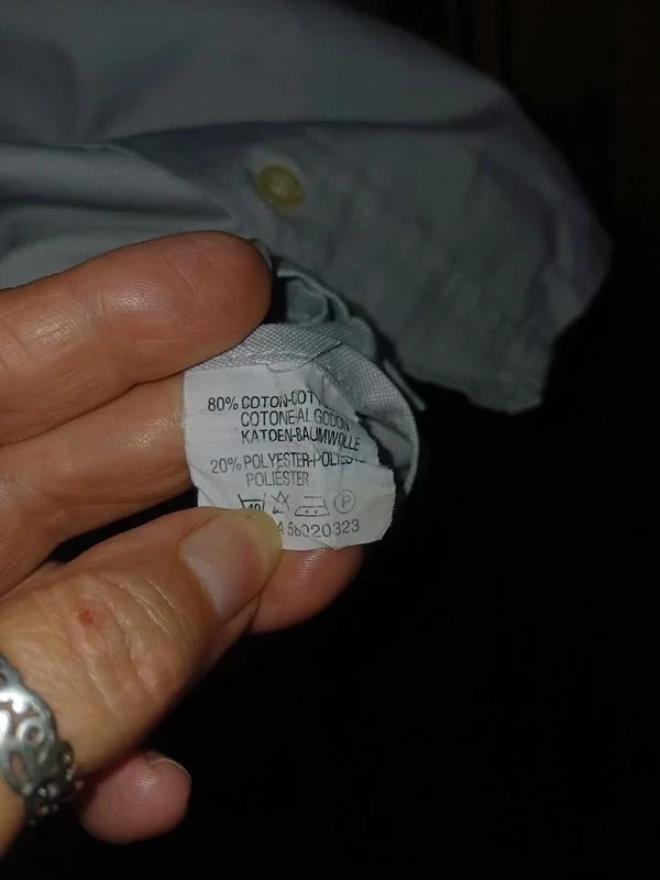 Light grey solid shirt by Taillissime size Xl in cotton and polyester – photo 5